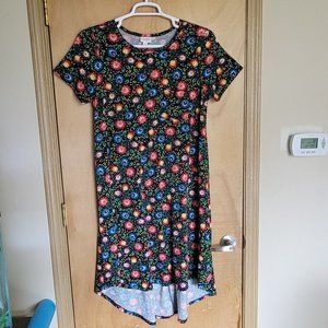 Lularoe M Floral Dress Hi Low Hem